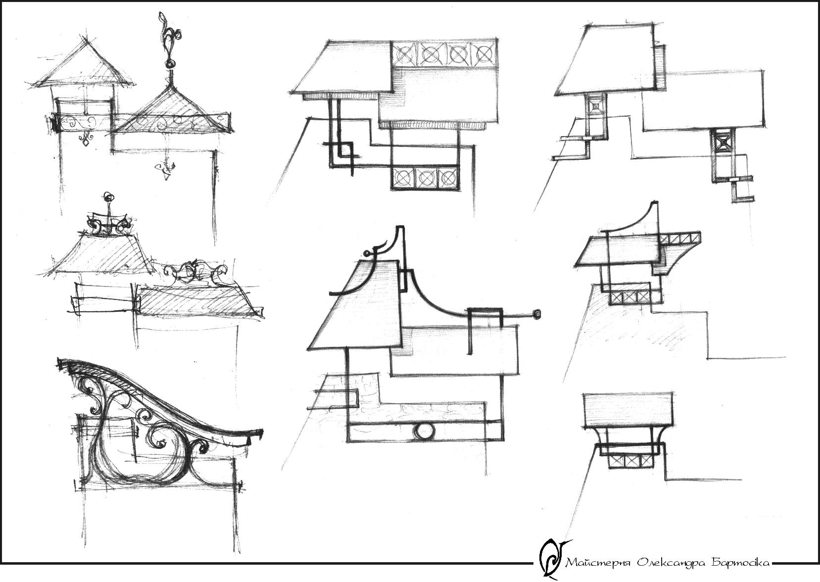 Kaleidoscope-Drafts of roofs